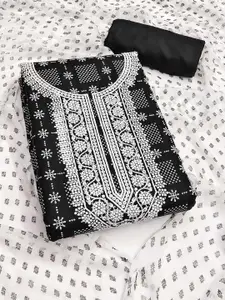 Peachmode Floral Embroidered Unstitched Dress Material