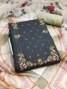 Peachmode Floral Embroidered Sequinned Unstitched Dress Material