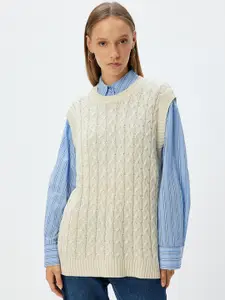 Koton Round Neck Ribbed Cotton Pullover Sweaters