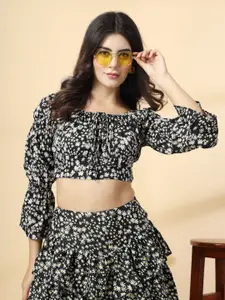 Oomph! Floral Printed Crop Top