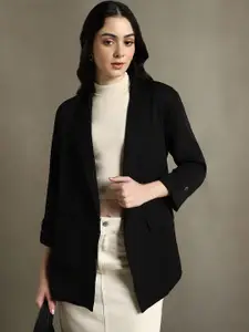 DL Woman Notched Lapel Front Open Blazers