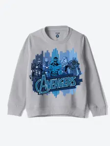 YK Disney Boys Printed Round Neck Pullover Sweatshirt