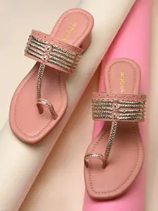 Rocia Women Woven Design Ethnic Block Sandals