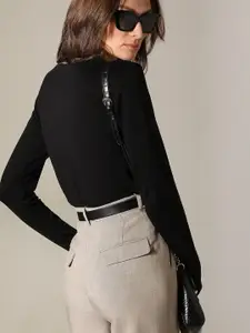 Vero Moda Women Round Neck Monochrome Top