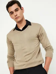 max Men Long Sleeves Casual Pullover Sweaters