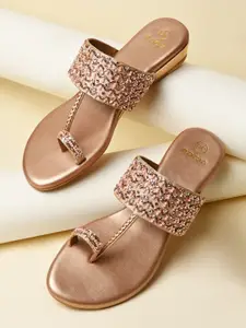 Rocia Women Ethnic One Toe Slip-On Embroidered  Flats