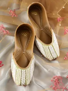 House of Pataudi Women Beads Embellished Mojaris