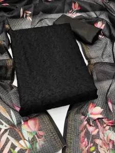 Peachmode Ethnic Motifs Embroidered Thread Work Kota Doria Unstitched Dress Material