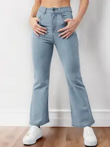 DOLCE CRUDO Women Bootcut High Rise Clean look Stretchable Denim Jeans