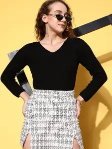 SASSAFRAS Women Ribbed Cotton Pullover