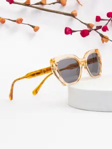 Ted Smith Women Cateye Sunglasses with UV Protected Lens ANGELICA_C6-YELLOW