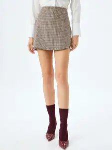 Koton Women Checked Mini Skort