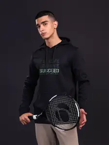 Technosport Men Printed Antimicrobial Hooded Sweatshirt