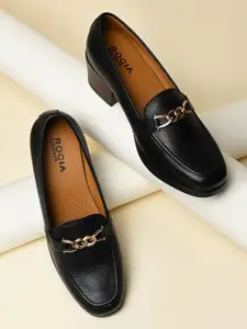 Rocia Leather Block Heel Pumps