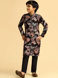 KISAH Boys Abstract Printed Kurta with Pyjama