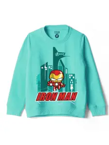 YK Disney Boys Iron Man Printed Cotton Sweatshirt