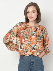 Vero Moda Printed Puff Sleeves Top