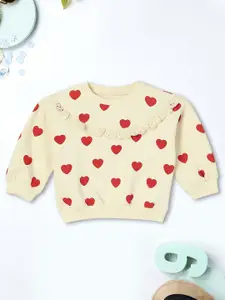 max Girls Printed Pullover Sweatshirt