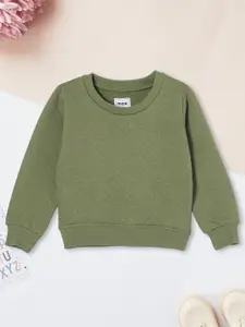 max Girls Round Neck Long Sleeves Pullover Sweatshirt