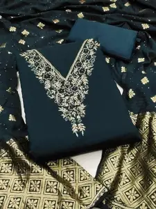 Peachmode Floral Embroidered Unstitched Dress Material