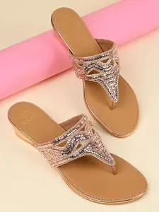 Rocia Women Ethnic Wedge Open Back Sandals