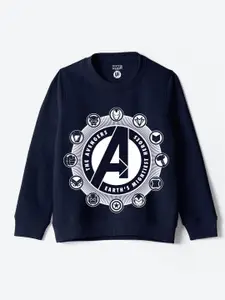 YK Disney Boys Avengers Printed Round Neck Long Sleeves Pullover Sweatshirt