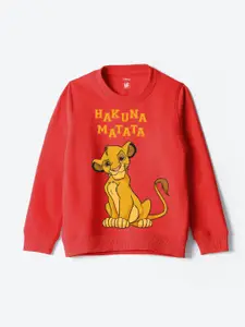 YK Disney Boys Printed Round Neck Long Sleeves Sweatshirt