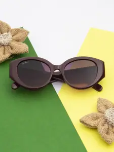 Ted Smith Women Cateye Sunglasses with UV Protected Lens DRIZELLA_C4-MAROON