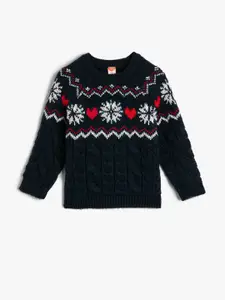 Koton Girls Self Design Pullover