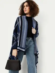 max Geometric Printed Open Front Shrug