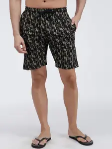 AMUL COMFY Men Printed Mid-Rise Cotton Shorts