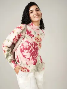 Honey by Pantaloons Women Floral Printed Round Neck Long Sleeves Pullover
