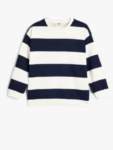 Koton Boys Striped Pure Cotton Sweatshirt