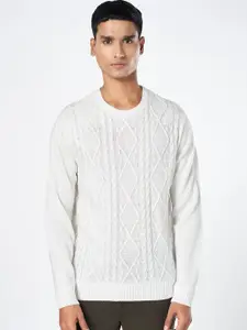 BYFORD by Pantaloons Men Cable Knit Pullover