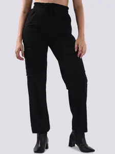 Kraus Jeans Women Loose Fit High-Rise Cargos