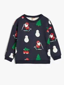 Koton Boys Graphic Printed Pure Cotton Sweatshirt