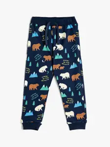 Koton Infant Boys Printed Pure Cotton Joggers Track Pants