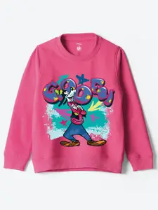 YK Disney Girls Graphic Printed Long Sleeves Sweatshirt