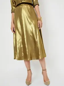 max Women Flared A-Line Midi Skirt