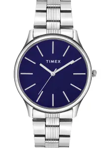 Timex Men Brass Embellished Dial & Stainless Steel Straps Analogue Watch TWTG73SMU01