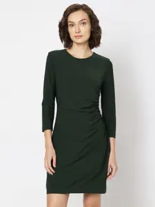 Vero Moda Round Neck Three-Quarter Sleeves Sheath Dress