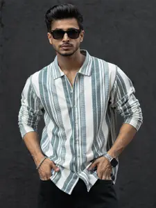 Powerlook Men Multi Stripes Opaque Striped Casual Shirt