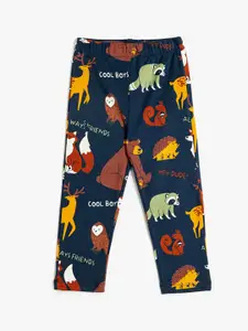 Koton Infant Boys Cotton Graphic Printed Pure Cotton Track Pants