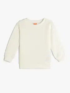 Koton Girls Round Neck Long Sleeves Pullover Sweatshirt