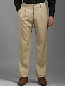 Louis Philippe Men Pleated Mid Rise Formal Trousers