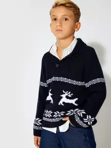 Koton Boys Printed Acrylic Pullover