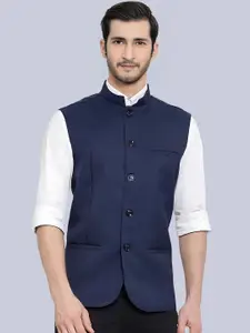 BAESD Mandarin Collar Satin Nehru Jacket