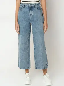 Vero Moda Women Wide Leg Light Fade Stretchable Jeans