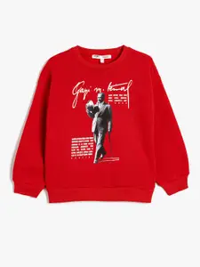 Koton Girls Cotton Graphic Printed Sweatshirt