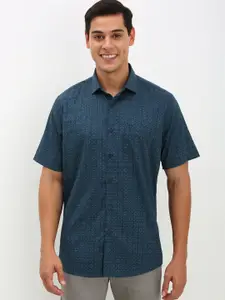 Allen Solly Men Spread Collar Floral Printed Cotton Slim Fit Casual Shirt